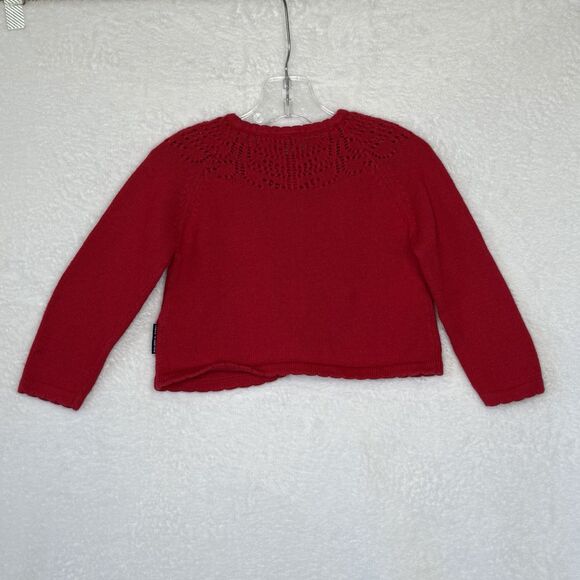 Polarn O. Pyret Baby Girl Red Holiday Cardigan Wool Size 1-1.5 yrs 12-18 months - Picture 8 of 14